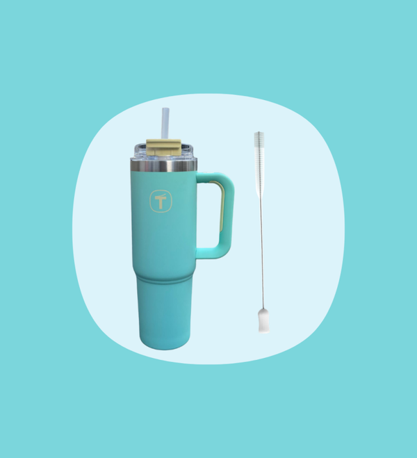 Big T Tumbler 1.1 L munt + reinigingsborsteltje