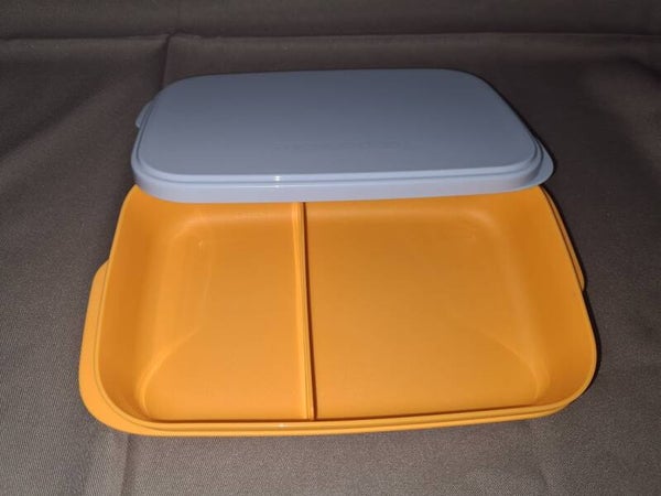 Vakjeslunchbox 2 vakjes oranje