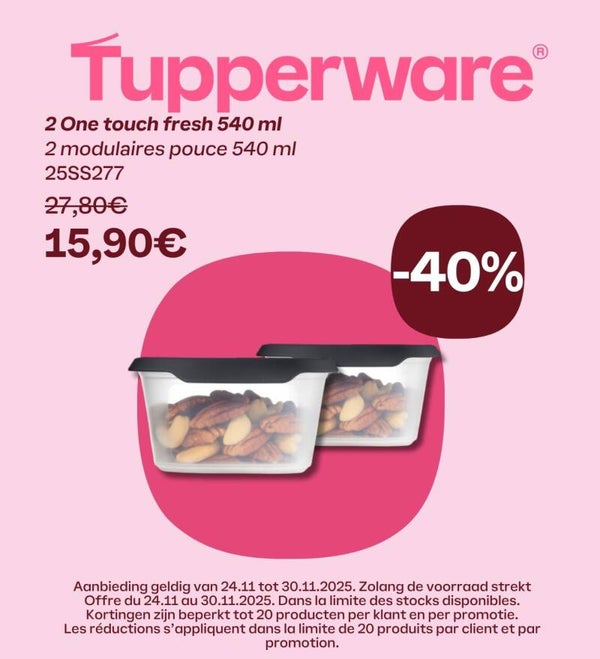 2 One Touch Fresh 540ml zwart