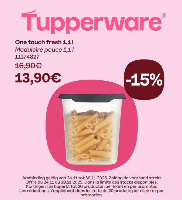 One Touch Fresh 1.1L zwart