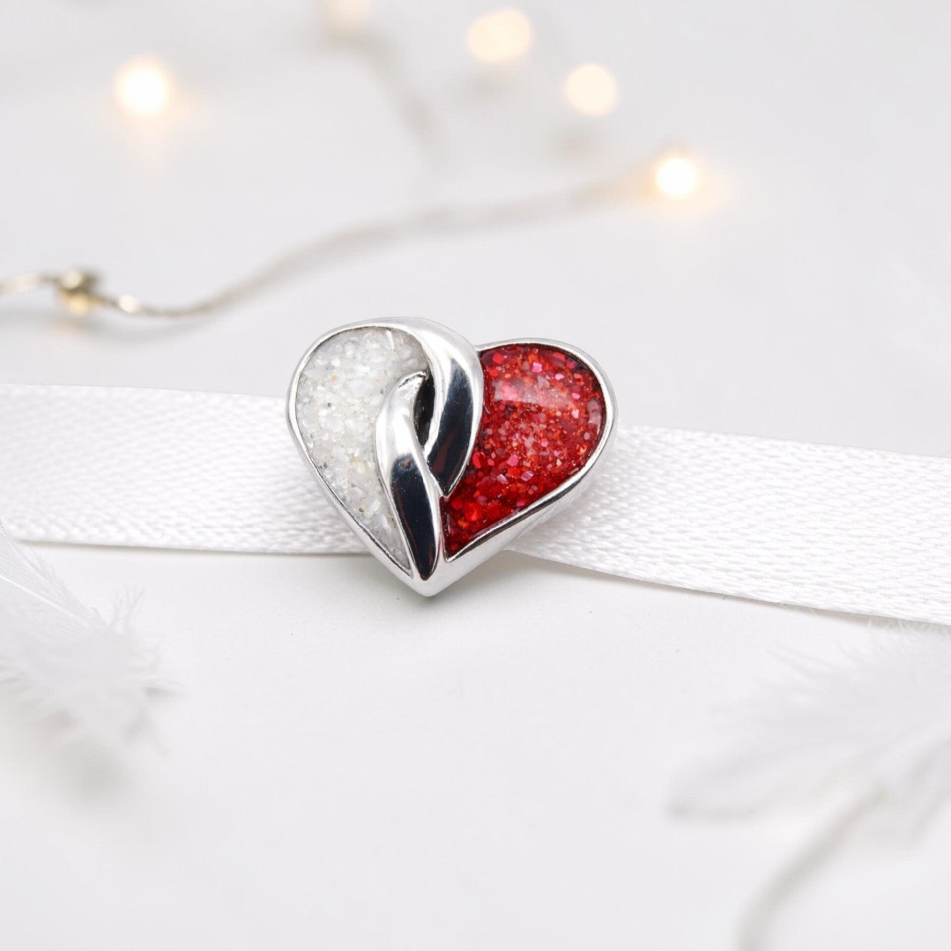 Split Heart Memorial Charm