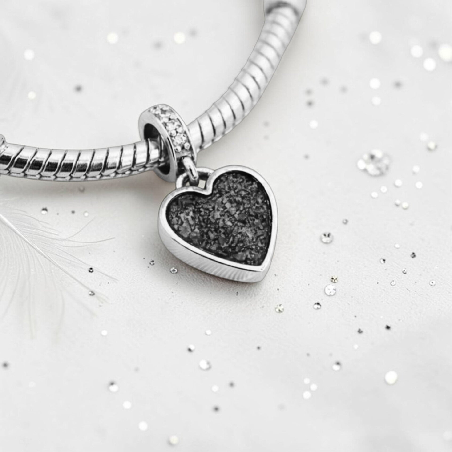 Heart Dangle Memorial Charm