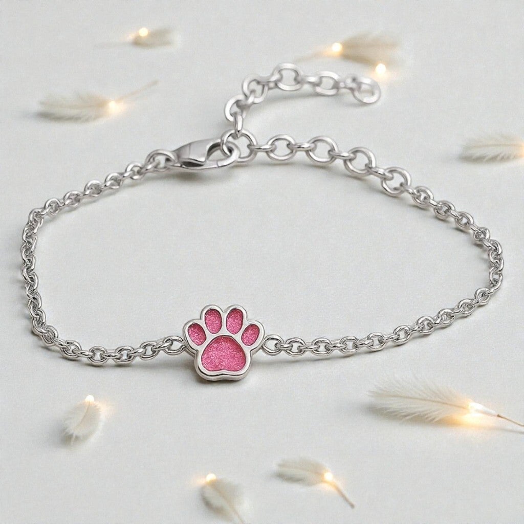 Mini Paw Print Memorial  Bracelet