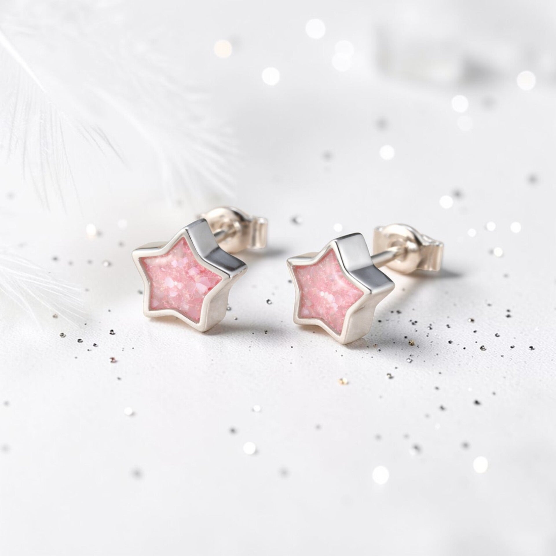 Star Stud Memorial Earrings