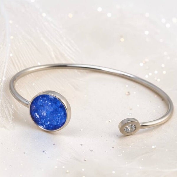 Round Open Cuff  Memorial Bangle