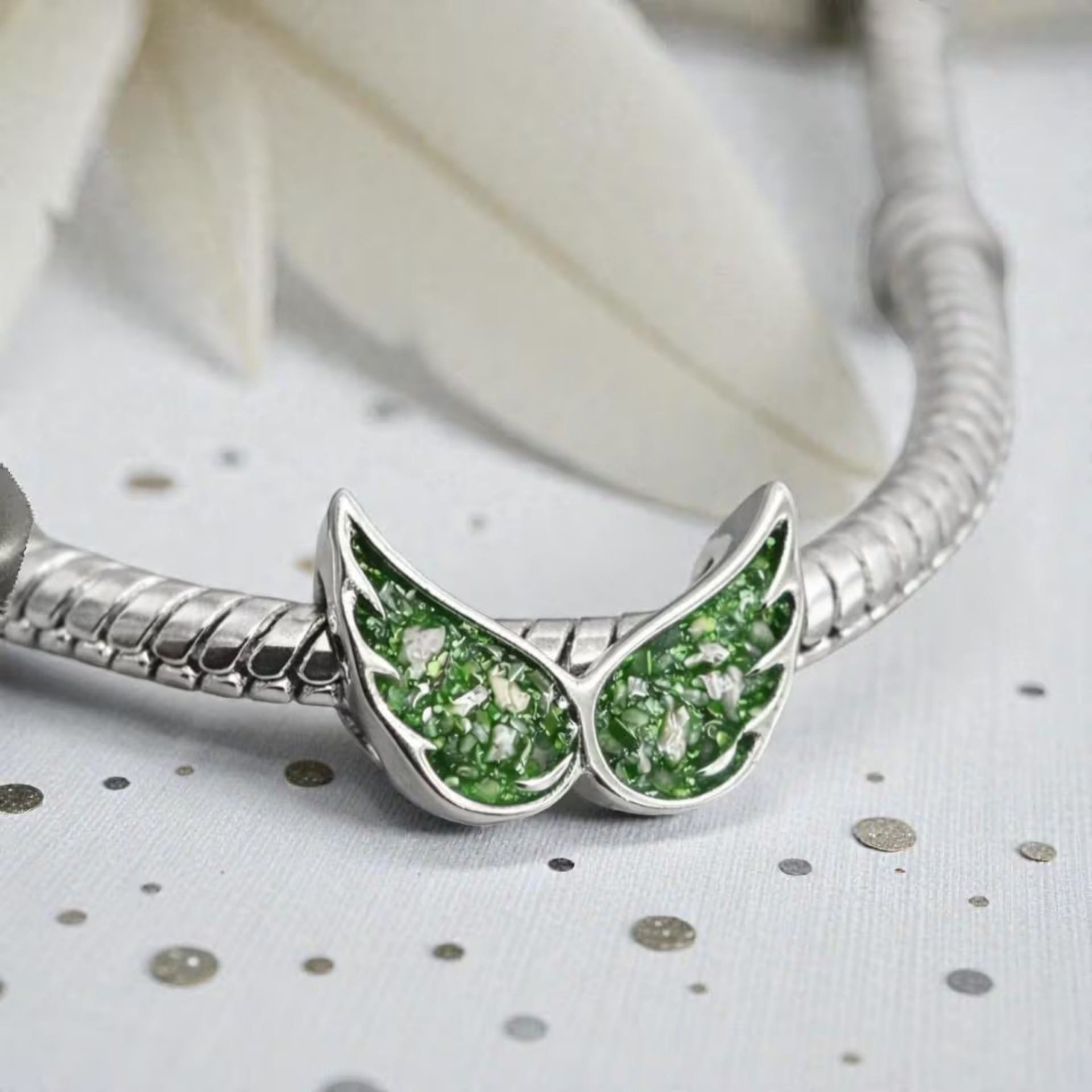 Angel Wings Memorial Charm