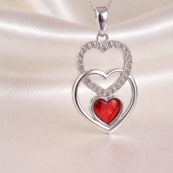 Tripple Heart Memorial Necklace