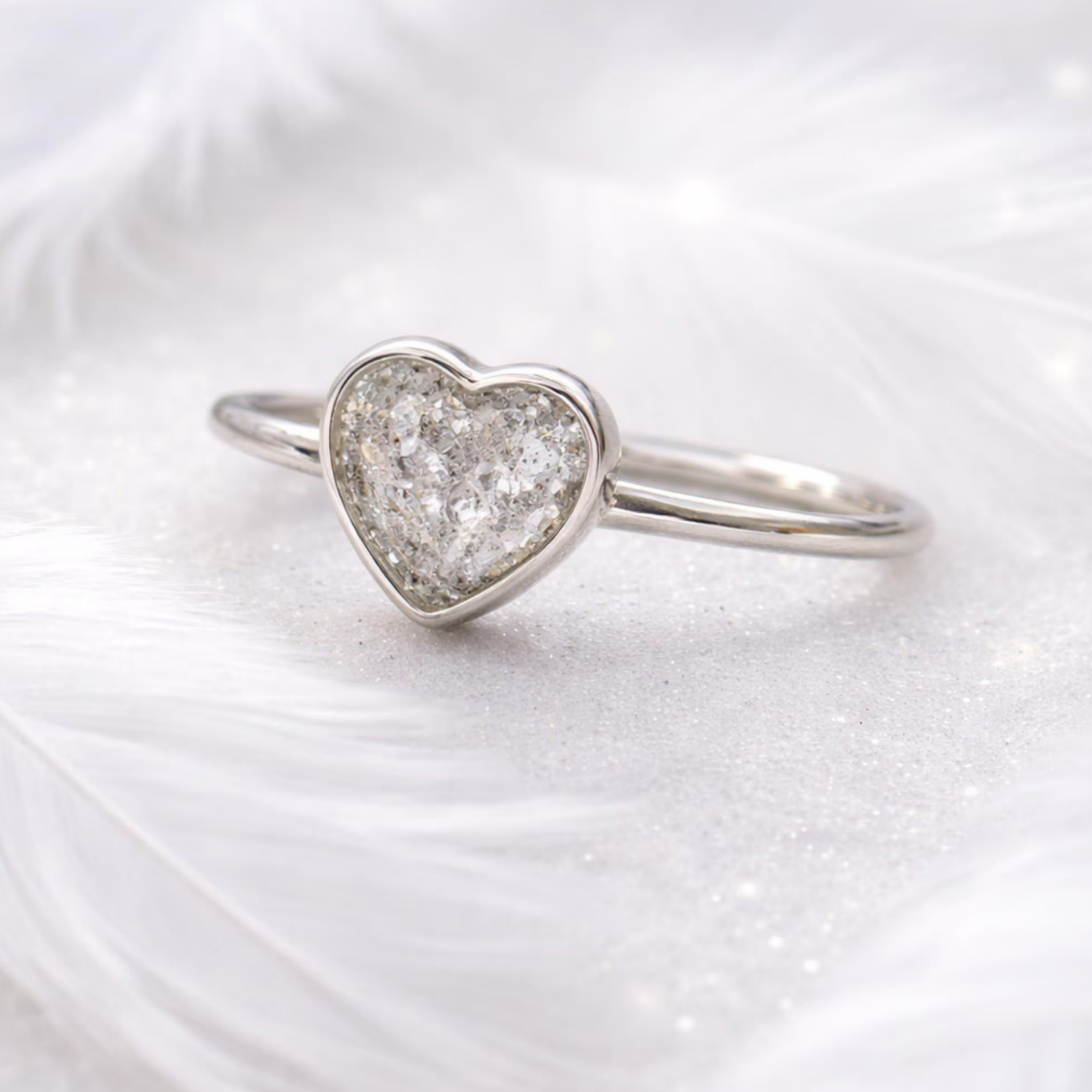 Heart Stacker Memorial Ring
