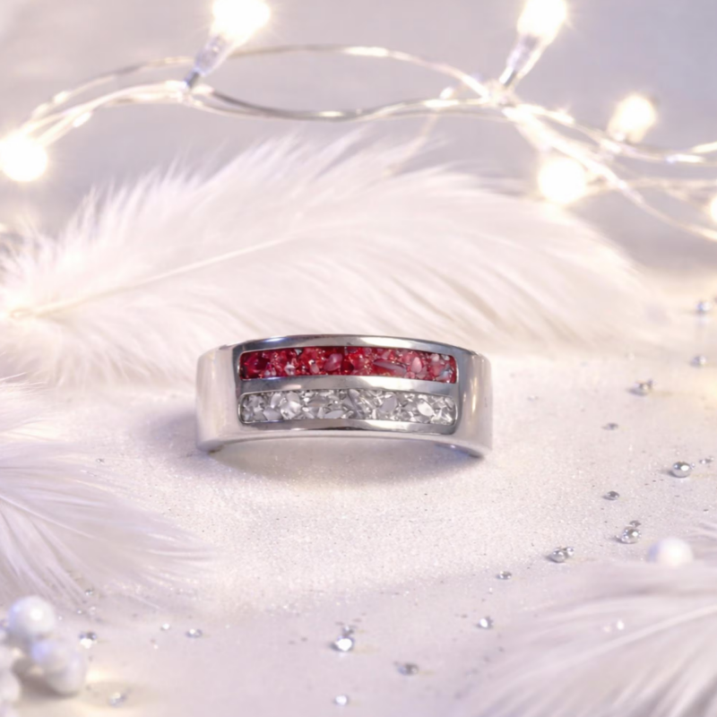 Double Fronted Memorial Band Ring