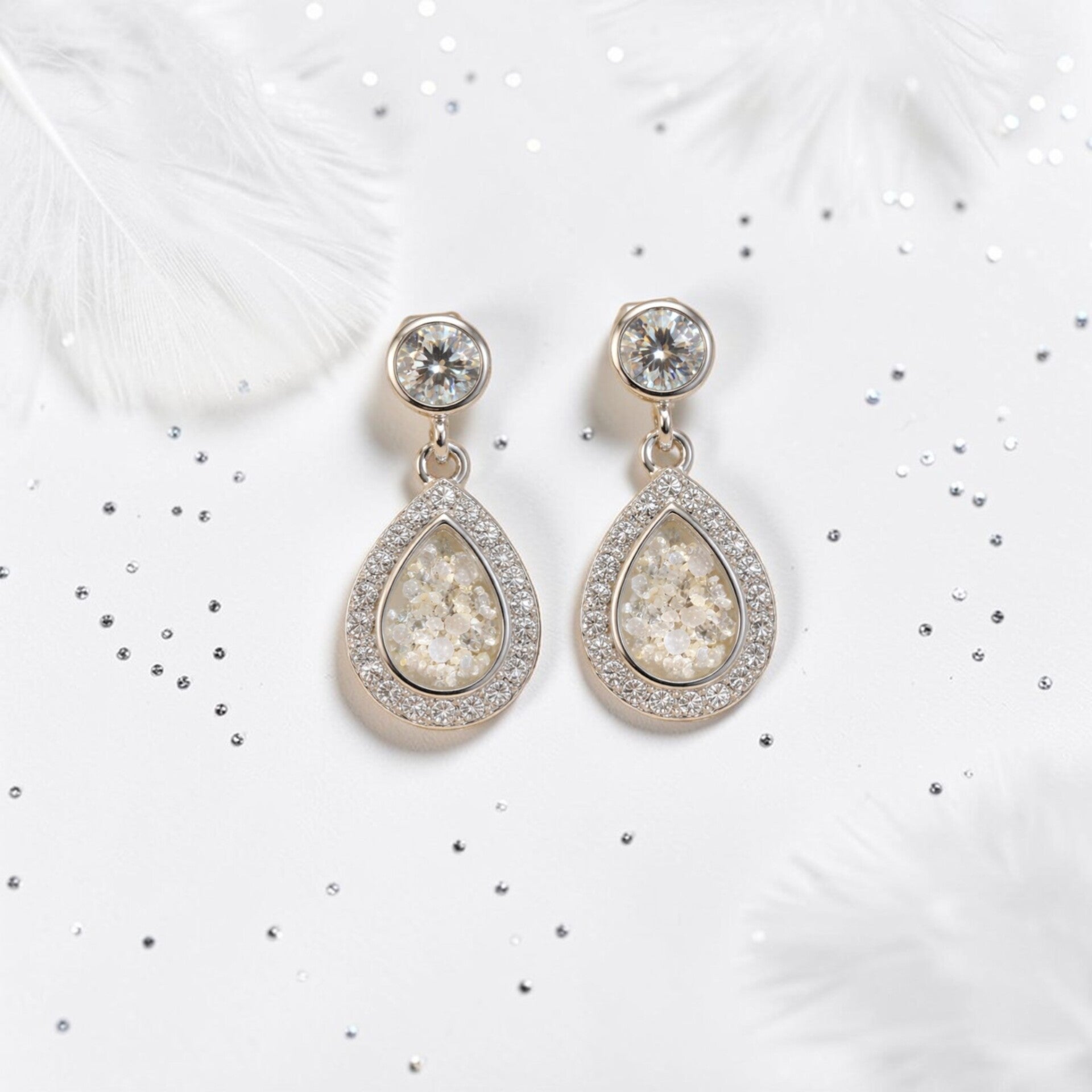 Tear Drop Pear Memorial Earrings