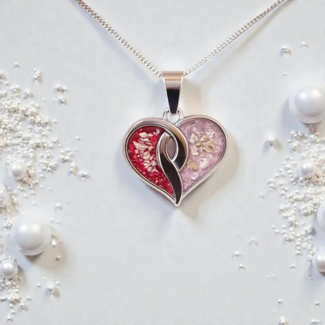 Split Heart Memorial Necklace
