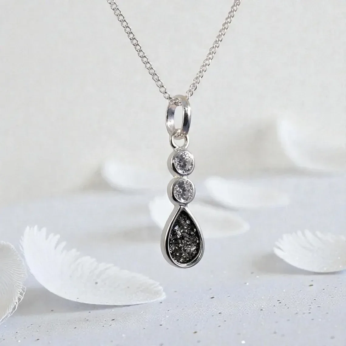 Teardrop Drop Memorial Necklace