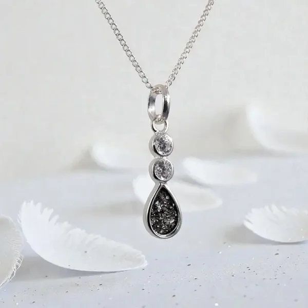 Teardrop Drop Memorial Necklace