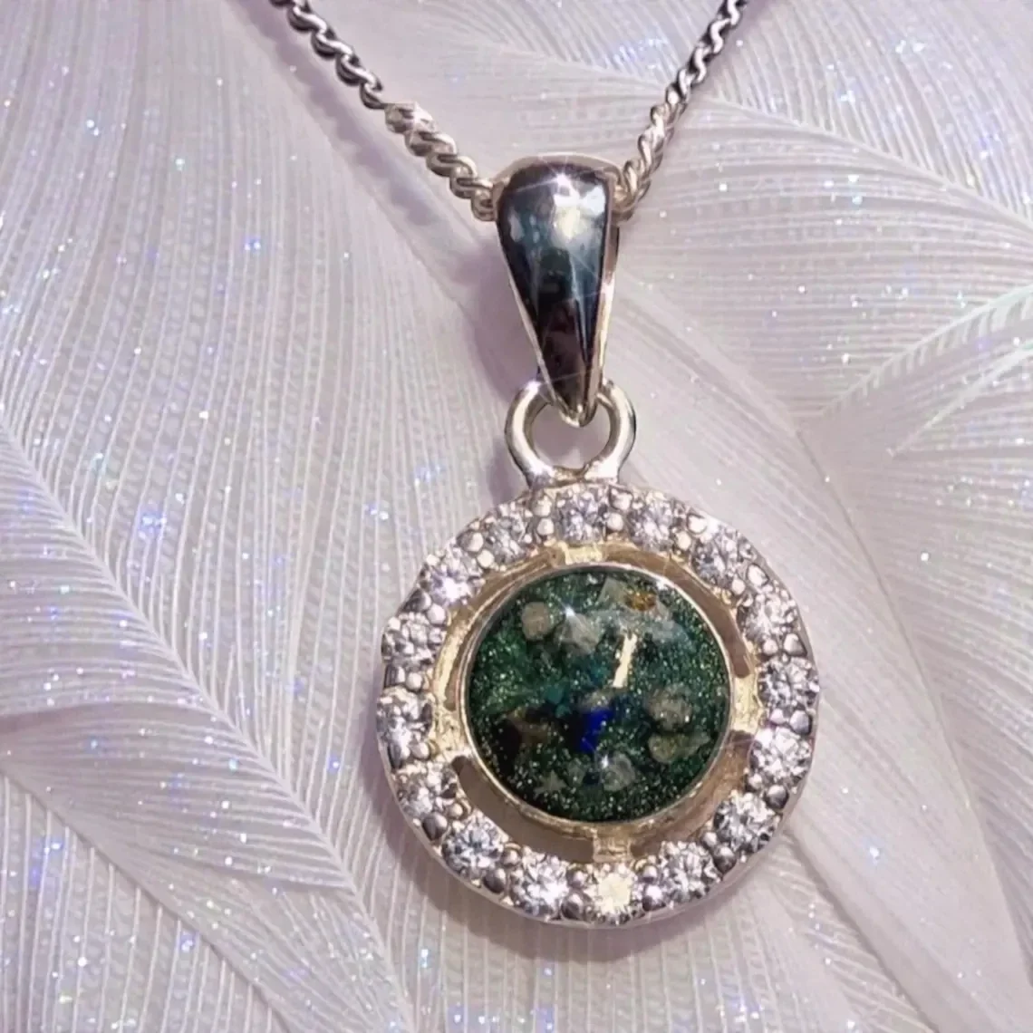 Dainty Round Memorial Necklace