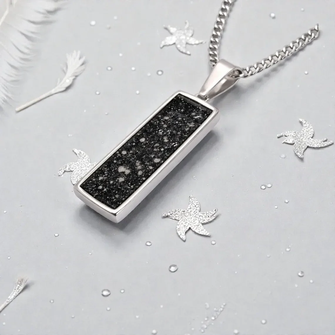 Rectangle Memorial Necklace