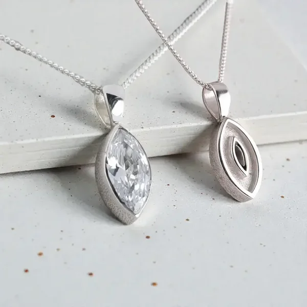 Hidden Memory Marquise Memorial Necklace