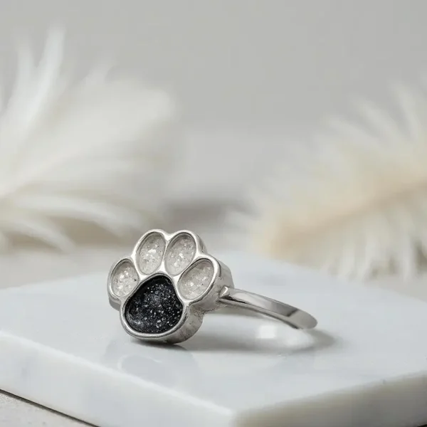 Paw Print Memorial Ring