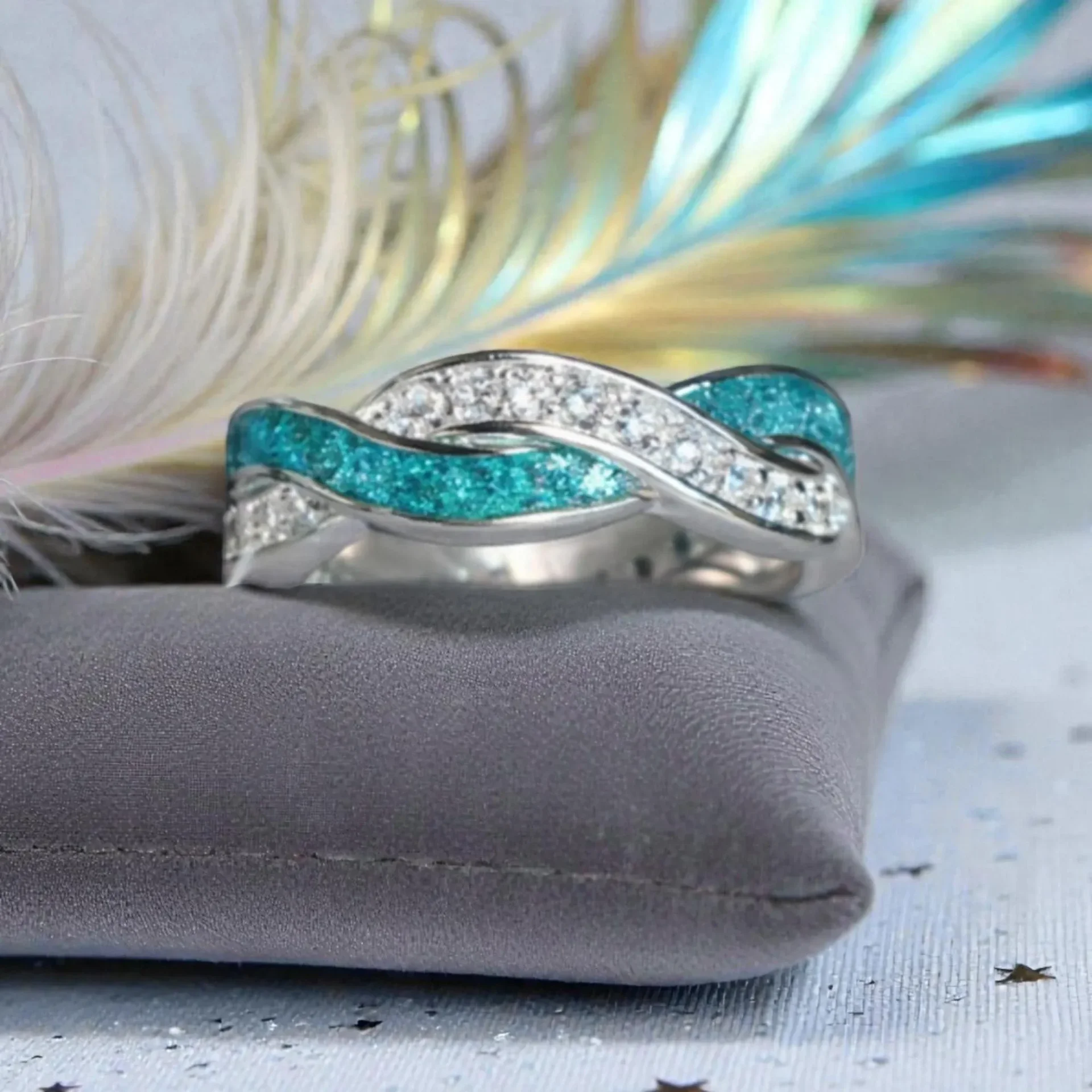 Infinity Wave Memorial Ring