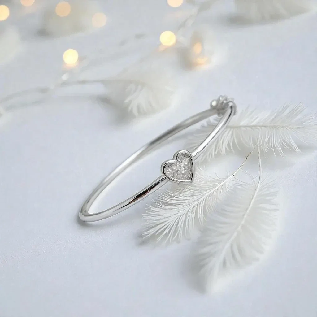 Mini Heart Memorial Bangle