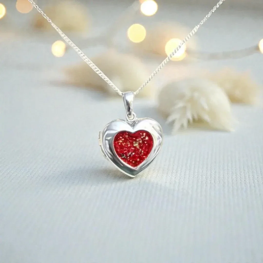 Heart-in-Heart  Memorial Locket