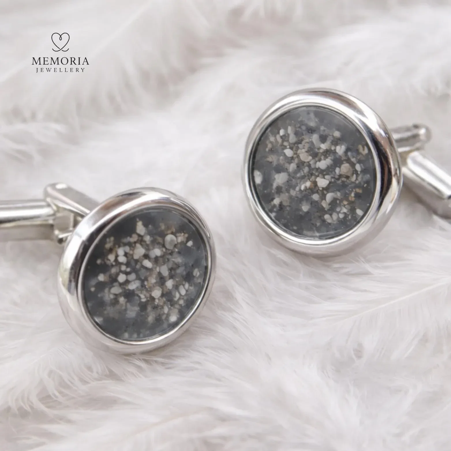 Chunky Round Memorial Cufflinks