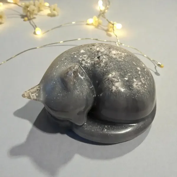 Sleeping Cat Resin Memorial Ornament