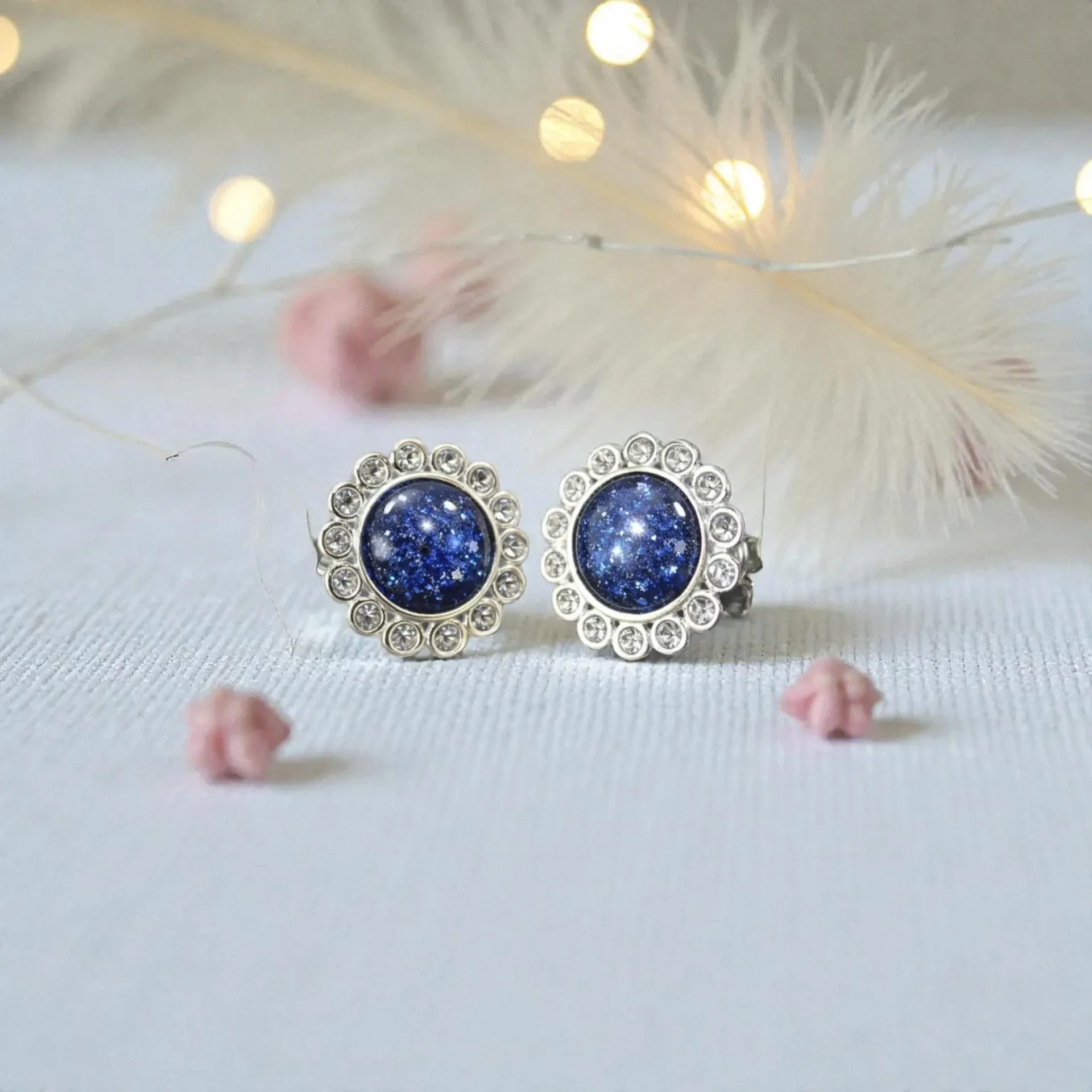 Halo Stud Memorial Earrings