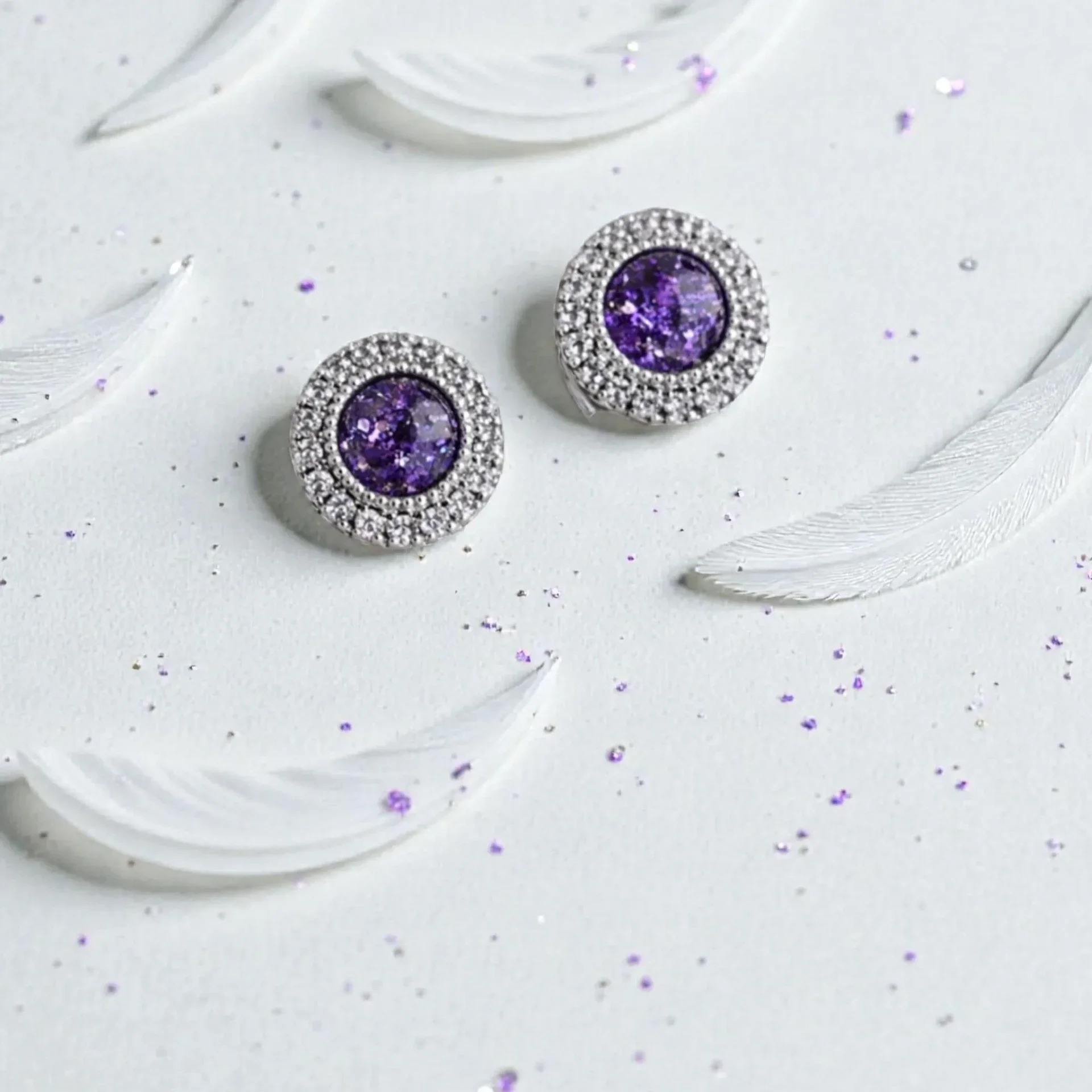 Halo Stud Memorial Earrings