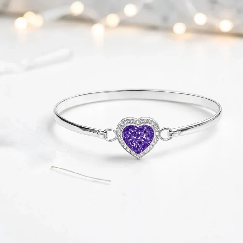 Heart Memorial Bangle