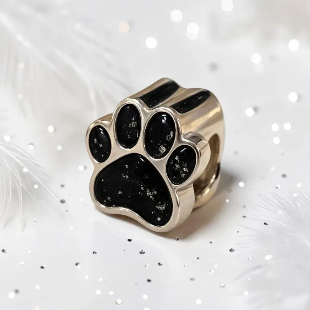 Chunky Paw Print Memorial  Charm