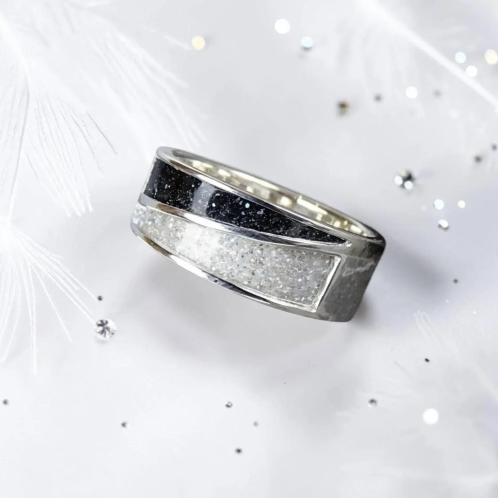 Double Fronted Memorial Band Ring