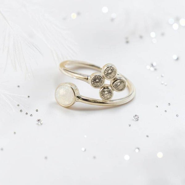Flower Memorial Ring - Sterling Silver