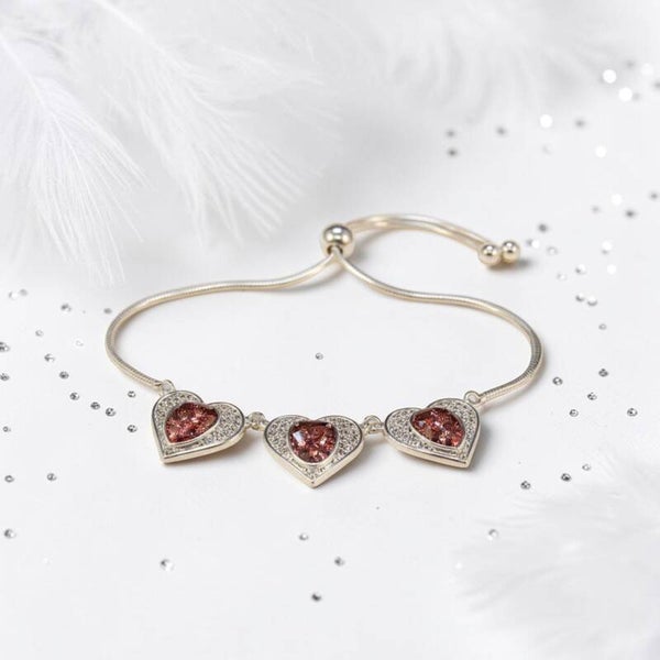 Three Heart Memorial Bracelet
