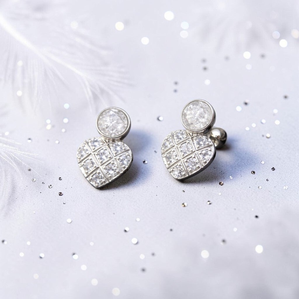 Heart Memorial Drop Earrings