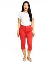 Capri femme ARIZONA, pantalon 3/4 en denim taille haute, jean décontracté, 99331807, rouge