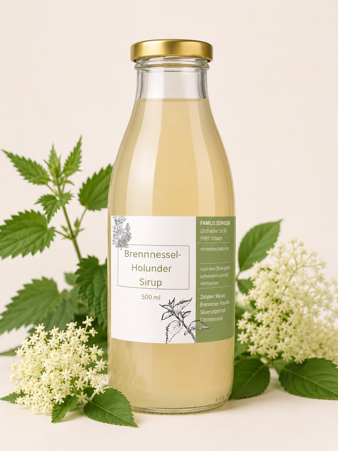 Brennnessel - Holunder Sirup