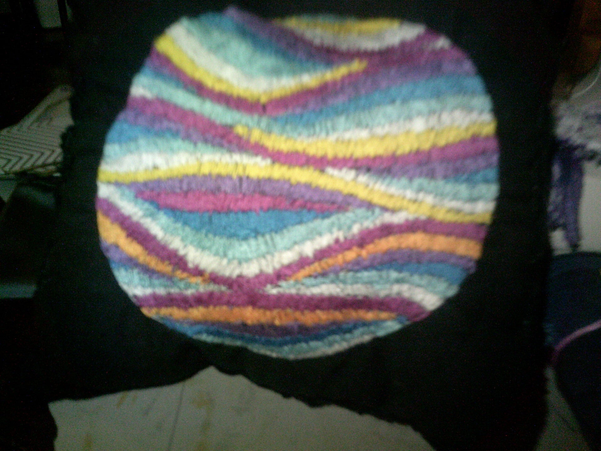 Embroidered Waves Pillow