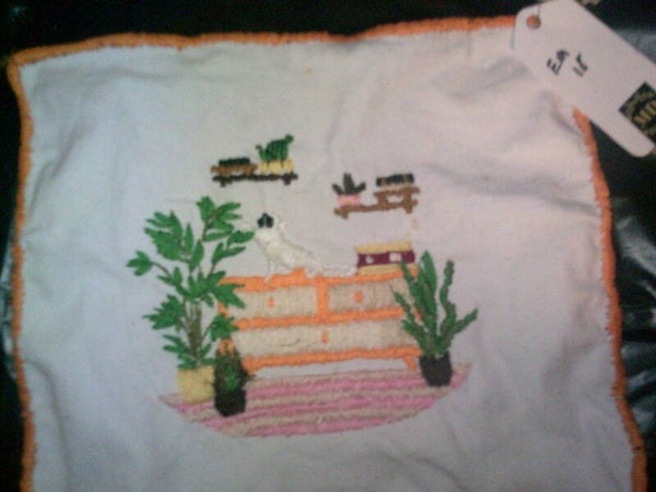 Embroidered Cats at the Office Tapestry