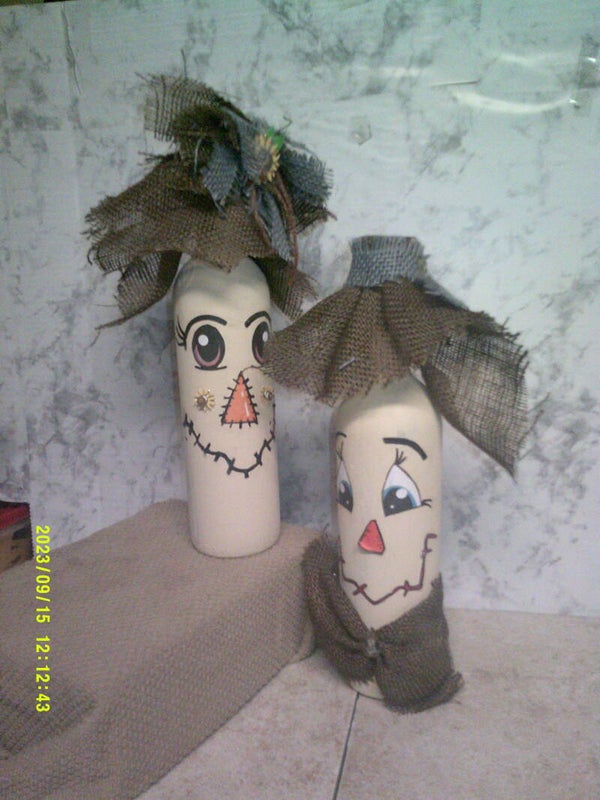 Glassware Scarecrow Decor his/hers