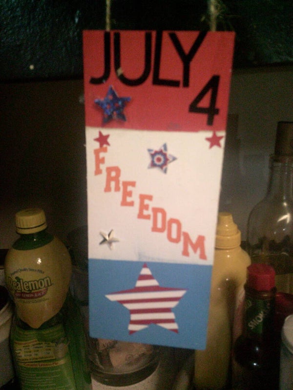 Sign Patriotic Vertical