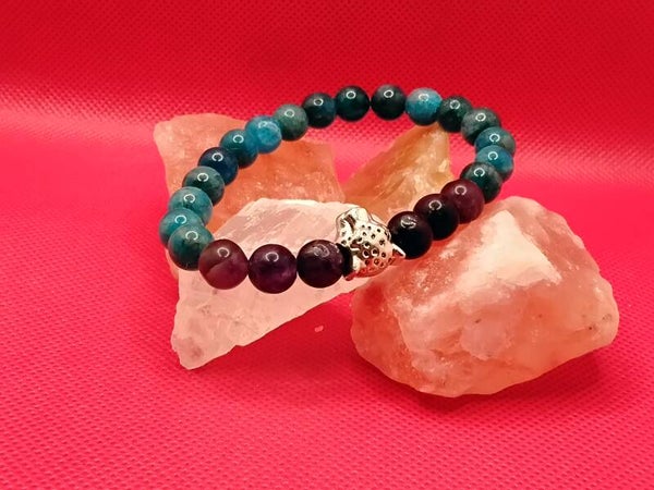 Apatite et améthyste - 18 cm