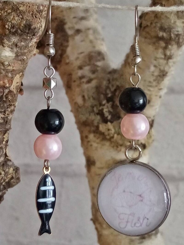 Boucles d'oreilles "Je m'en fish"