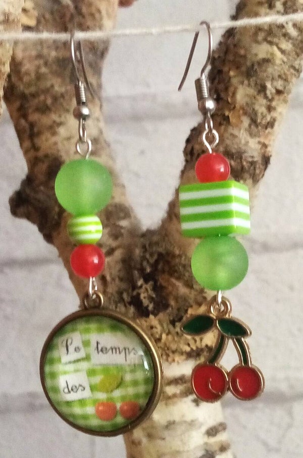 Boucles d'oreilles Cerises Pop