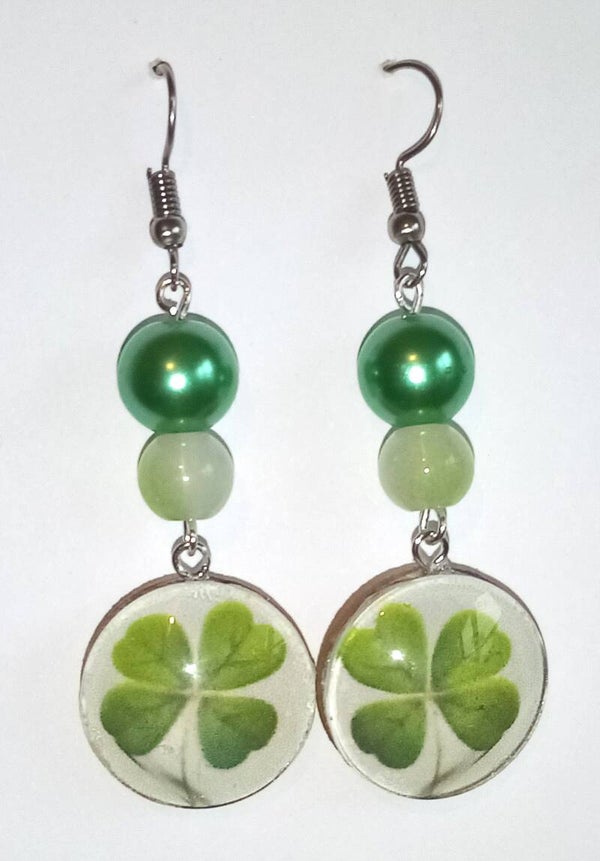 Boucles d'oreilles Lucky trèfles à quatre feuilles