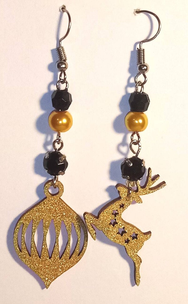 Boucles d'oreilles Noël chic