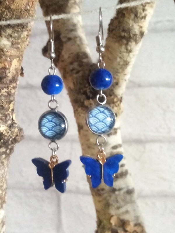 Boucles d'oreilles Papillons Japonais