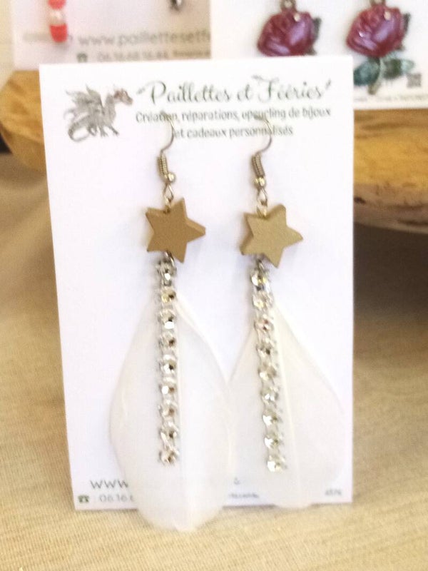 Boucles d'oreilles poussière d'étoiles