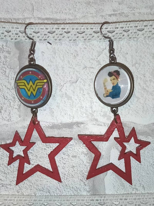 Boucles d'oreilles Wonder Woman