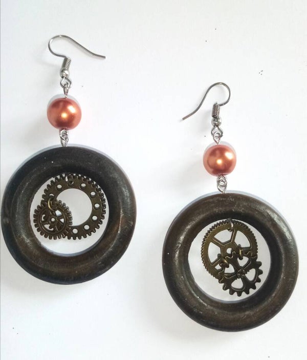 Boucles d'oreilles Wood's rings