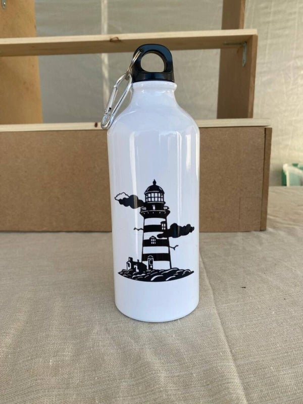 Gourde Phare noir et blanc